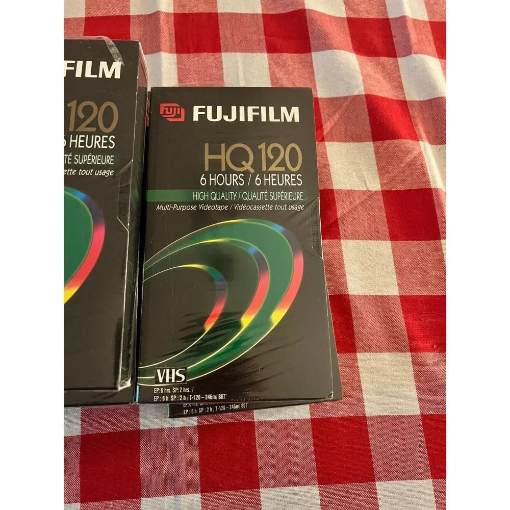 Lot of 8 FujiFilm VHS Video Tape T120 6HR Sealed NEW Blank Cassette Tapes
